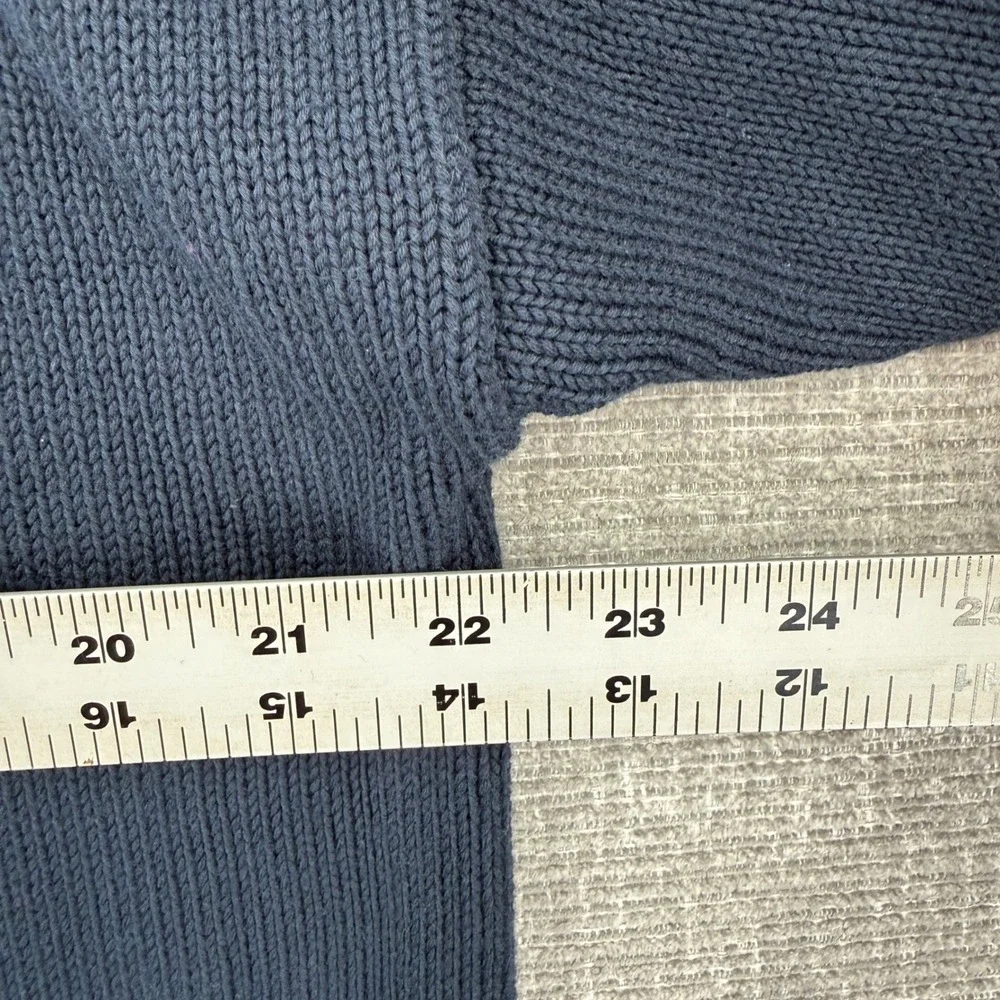 EVERLANE Navy Blue Mock Neck Cotton Sweater Men's Size S‎